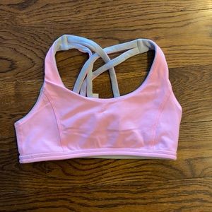 Ivivva Pink and Gray Reversible Sports Bra - Size 10